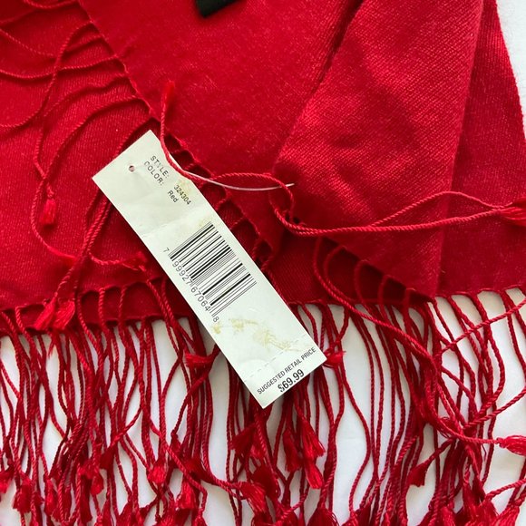 ELLEN TRACY Women's Cashmere & Silk Long Scarf Wrap NWT - Picture 4 of 6